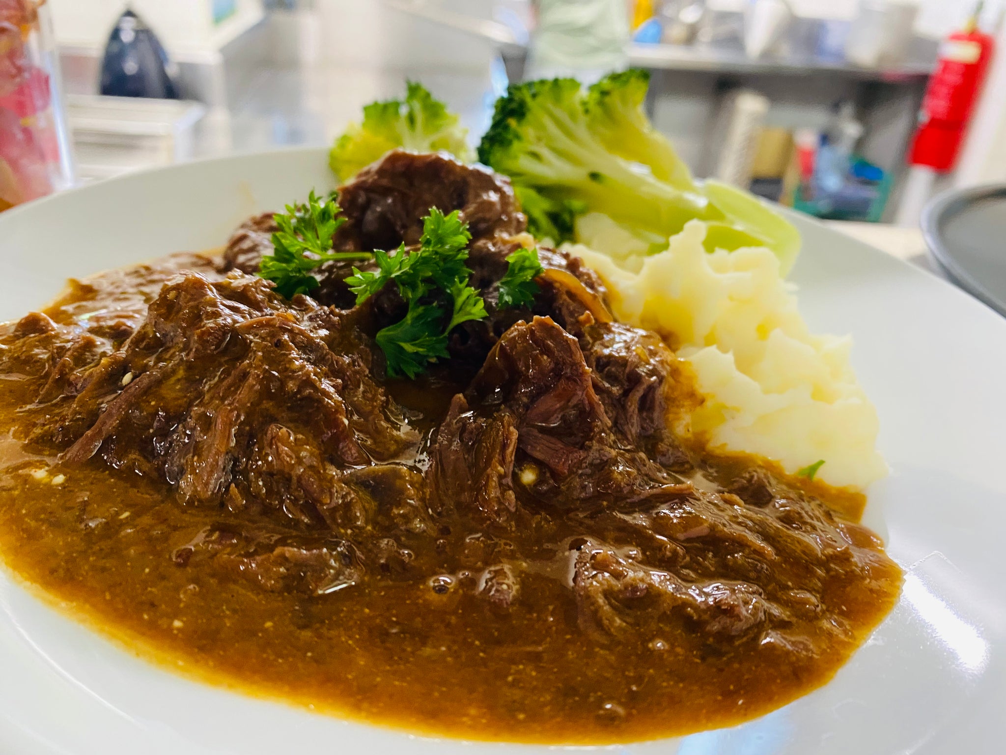 Beef Stroganoff with Mash