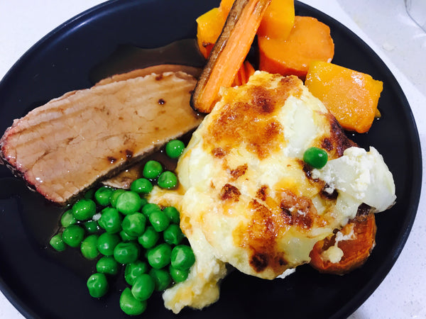 Roast Beef with vegetables and gravy